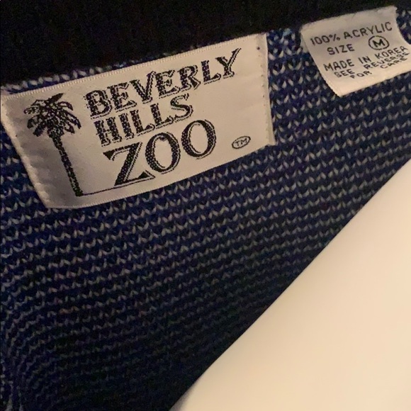 Beverly Hills Zoo Retro Zebra Sweater size medium - Picture 4 of 4